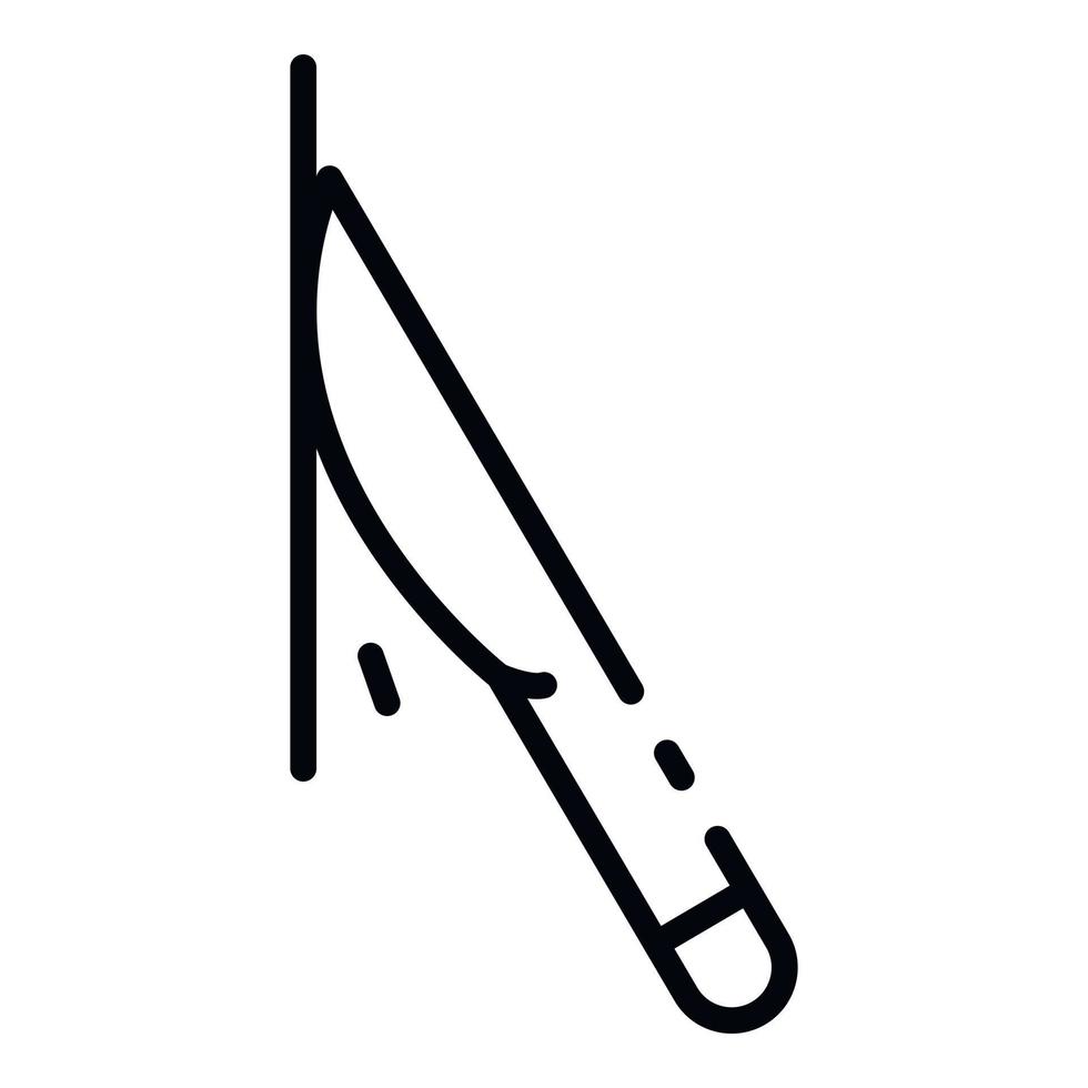 Skalpell-Symbol für forensisches Labor, Umrissstil vektor