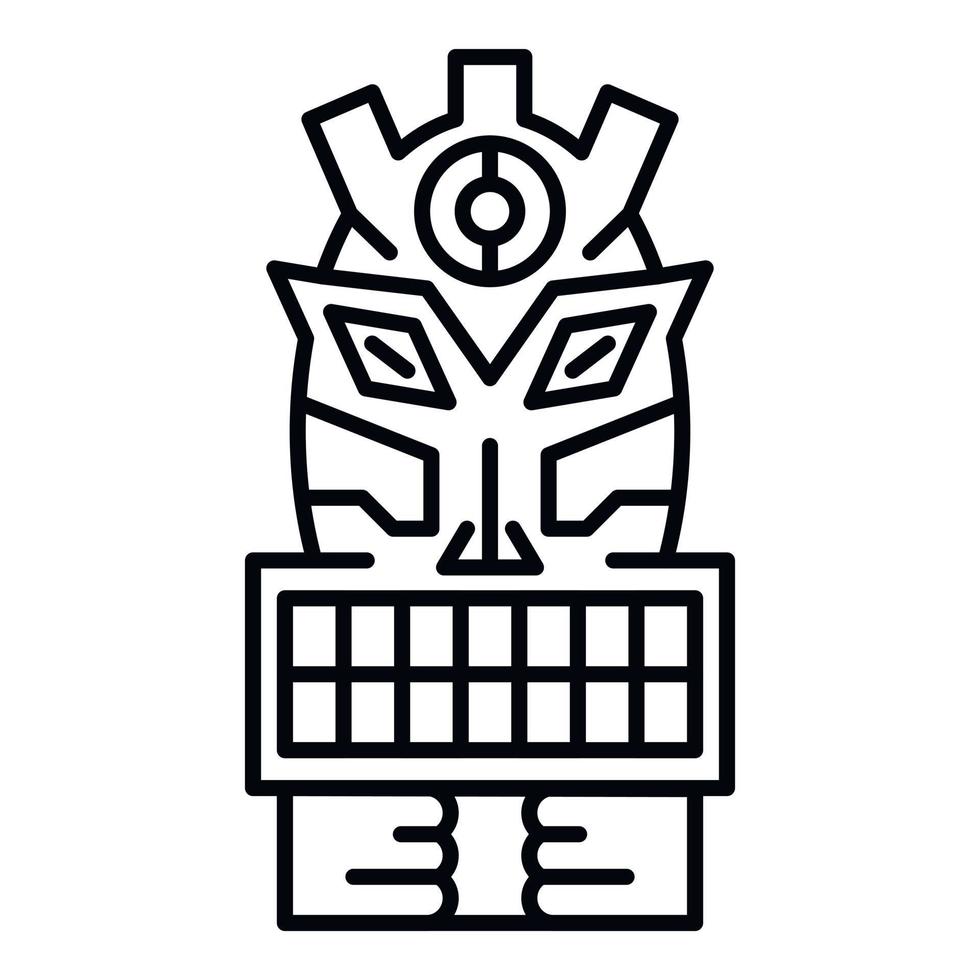 Tiki-Idol-Symbol, Umrissstil vektor