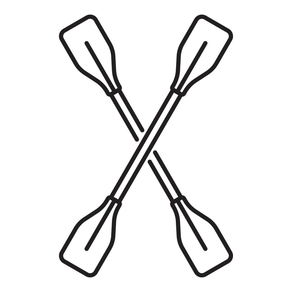 Kajakpaddel-Symbol, Umrissstil vektor
