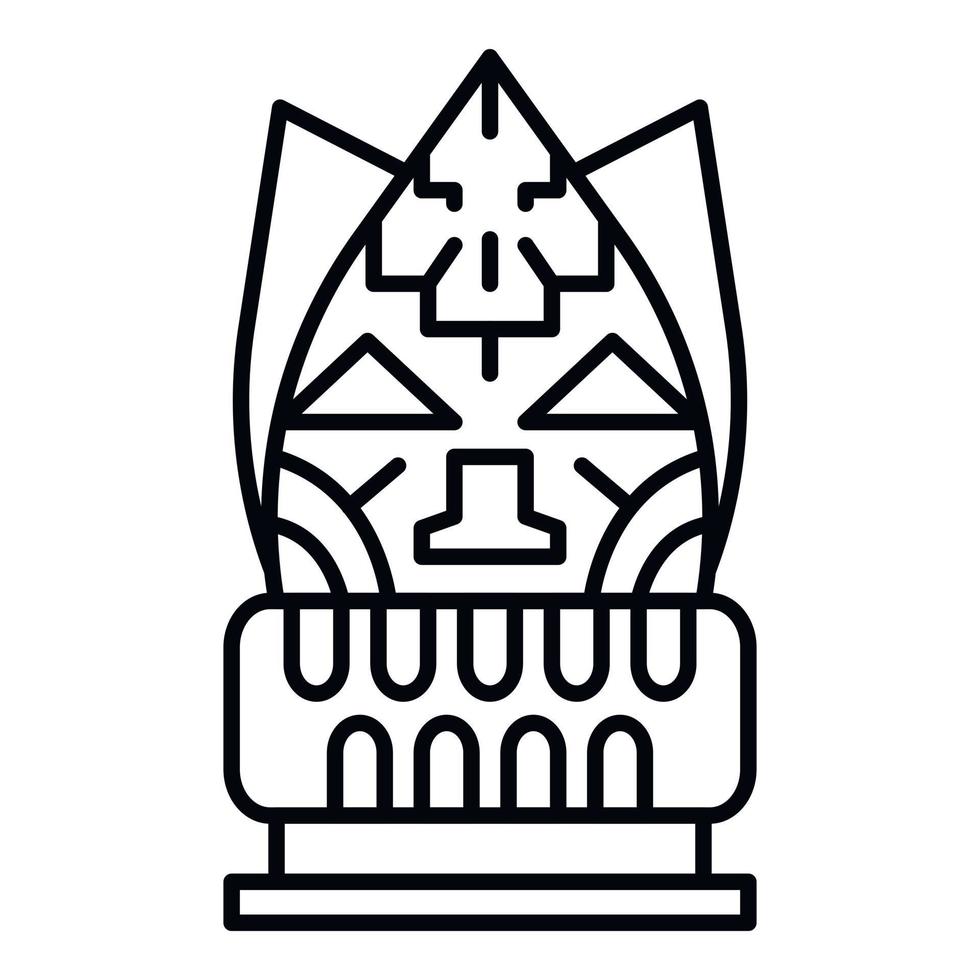 Totem-Idol-Symbol, Umrissstil vektor