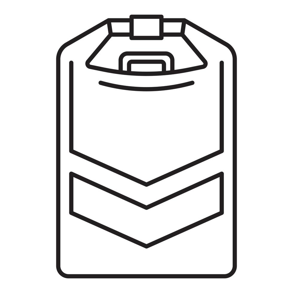 Rafting-Toolbox-Symbol, Umrissstil vektor