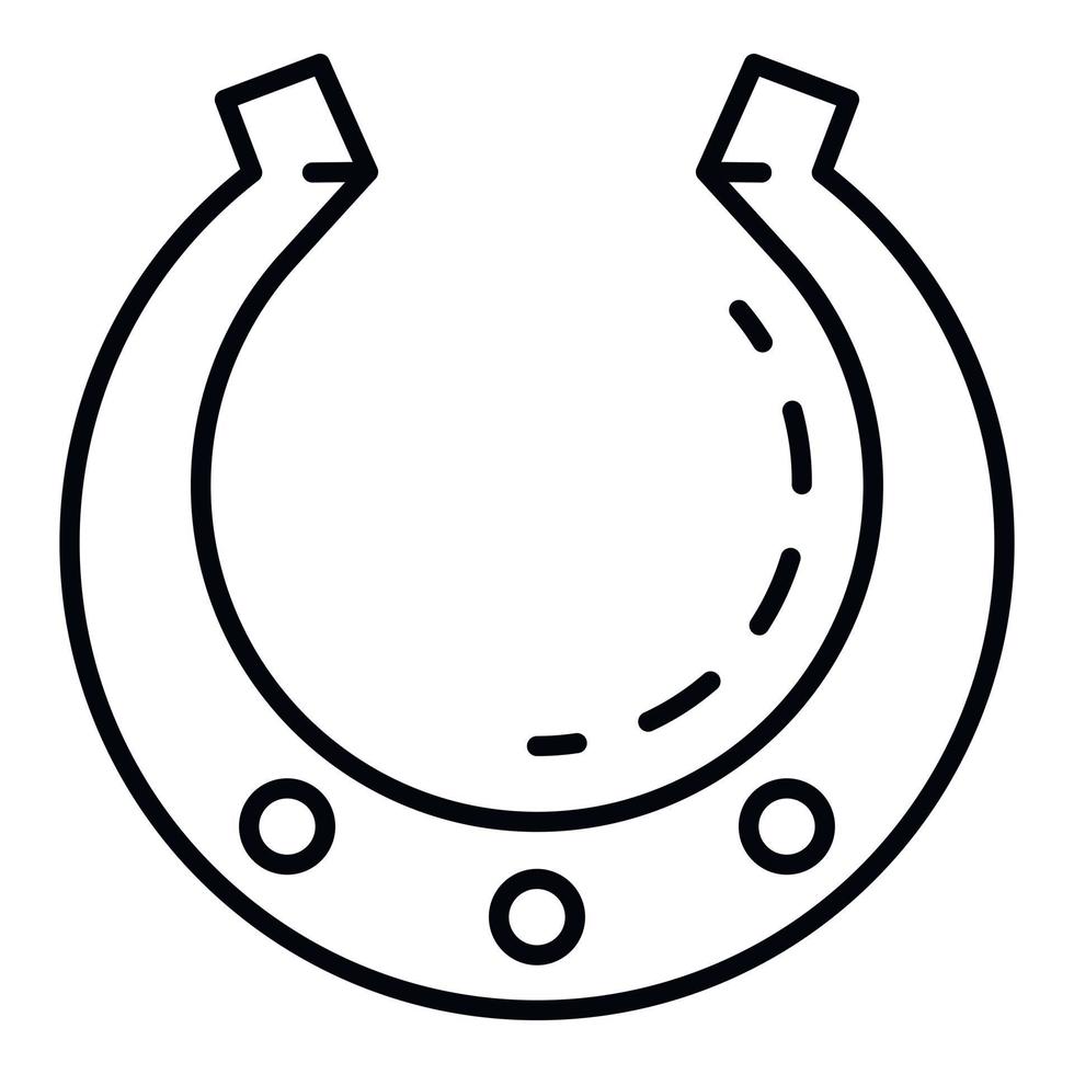 Hufeisen-Symbol aus Metall, Umrissstil vektor