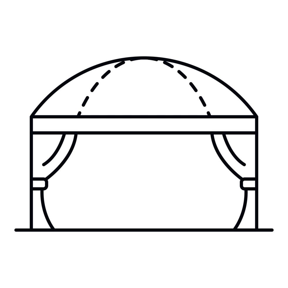 bröllop tält ikon, översikt stil vektor