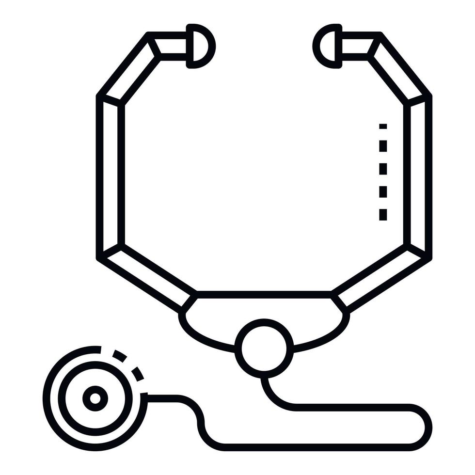 Arzt-Stethoskop-Symbol, Umrissstil vektor