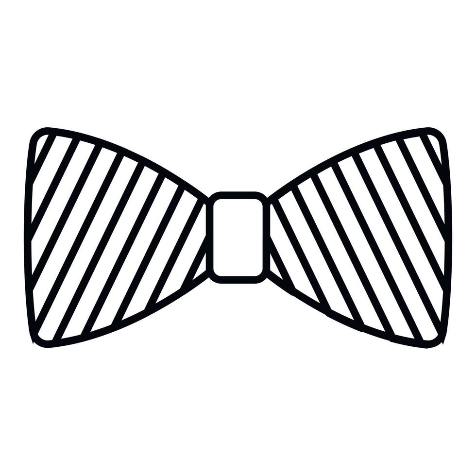 gestreiftes Fliege-Symbol, Outline-Stil vektor