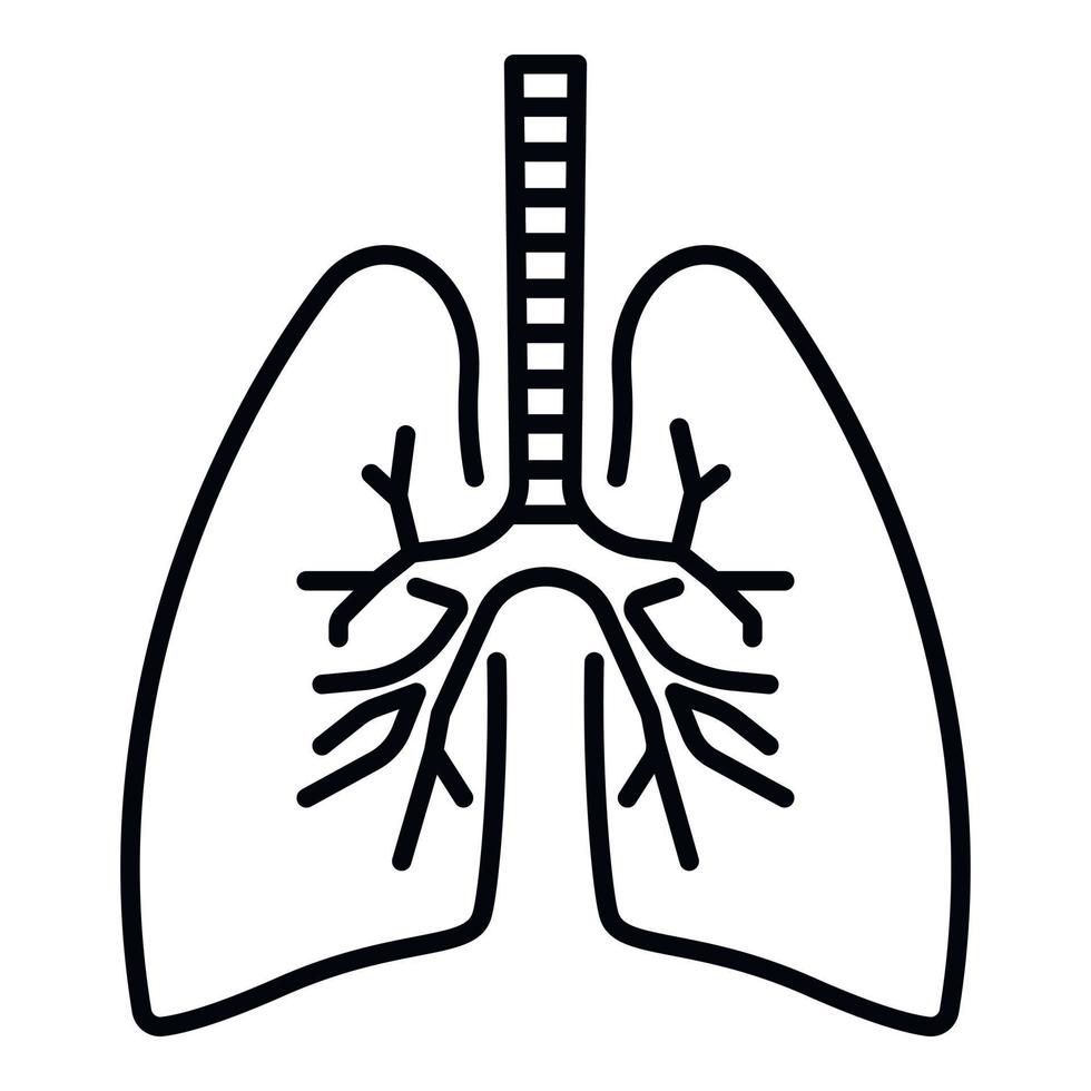 Lungensymbol, Umrissstil vektor