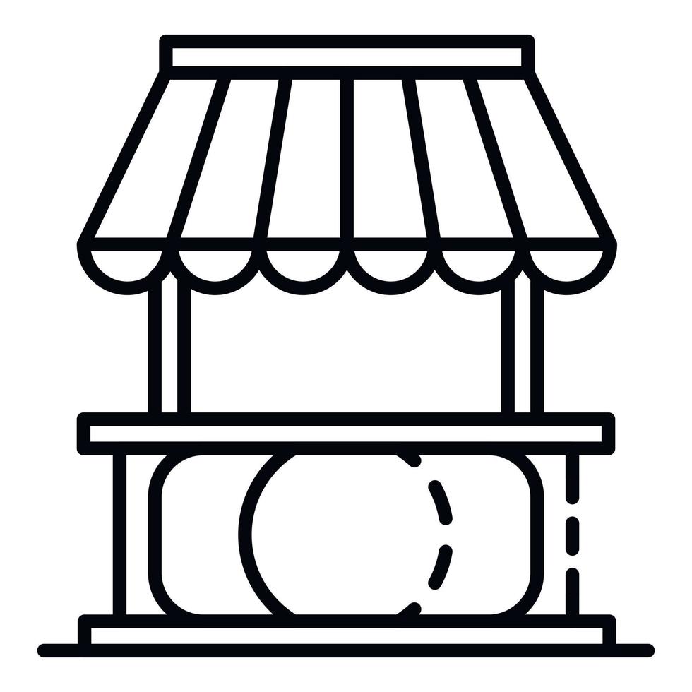 Straßenkiosk-Symbol, Umrissstil vektor