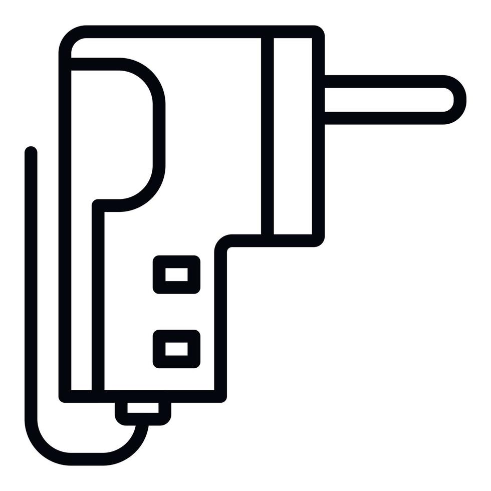 Eco-Safe-Plug-Symbol, Umrissstil vektor