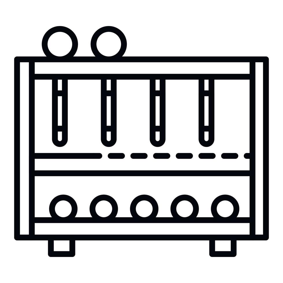 Symbol für Krocketausrüstung, Umrissstil vektor