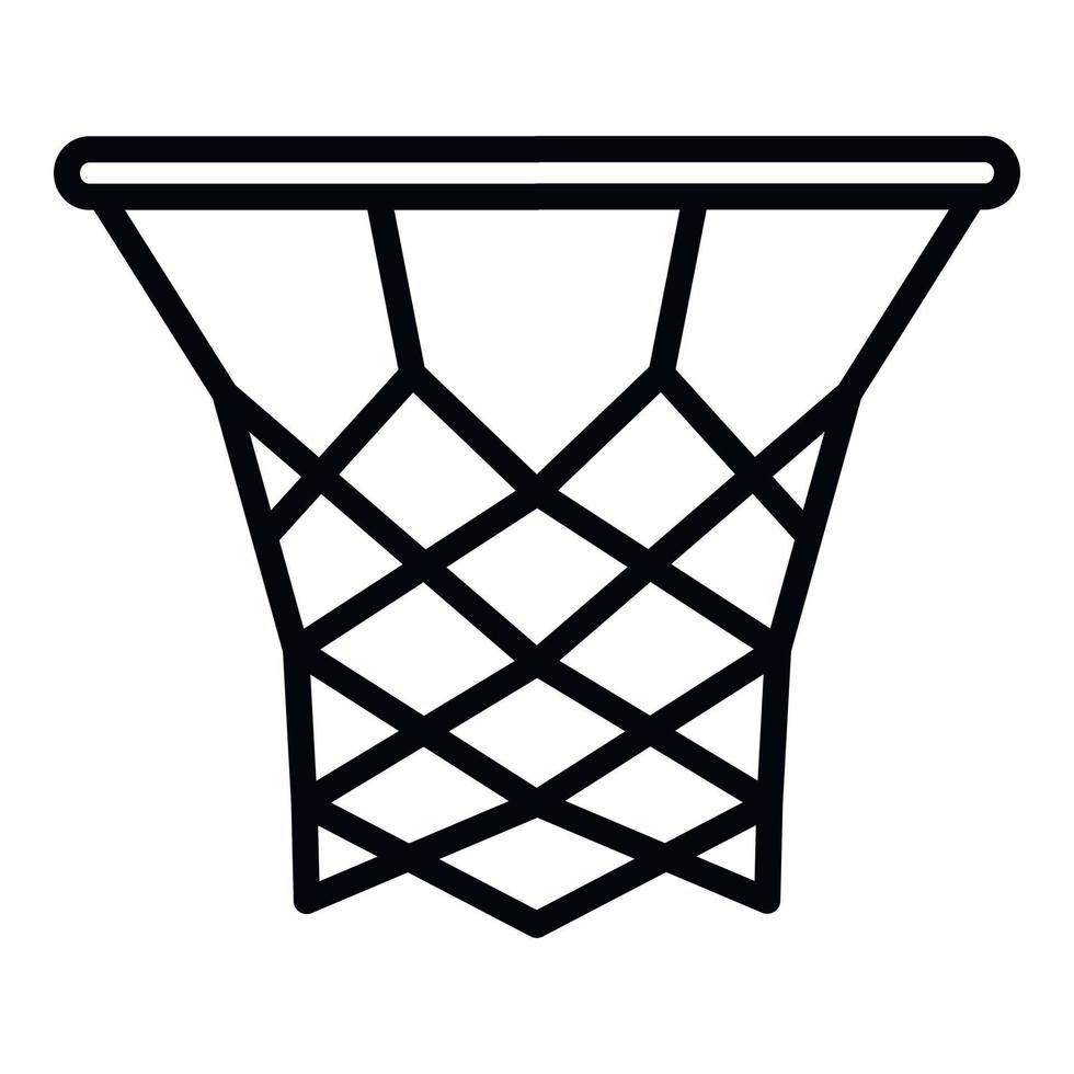 Basketball-Korb-Symbol, Umriss-Stil vektor