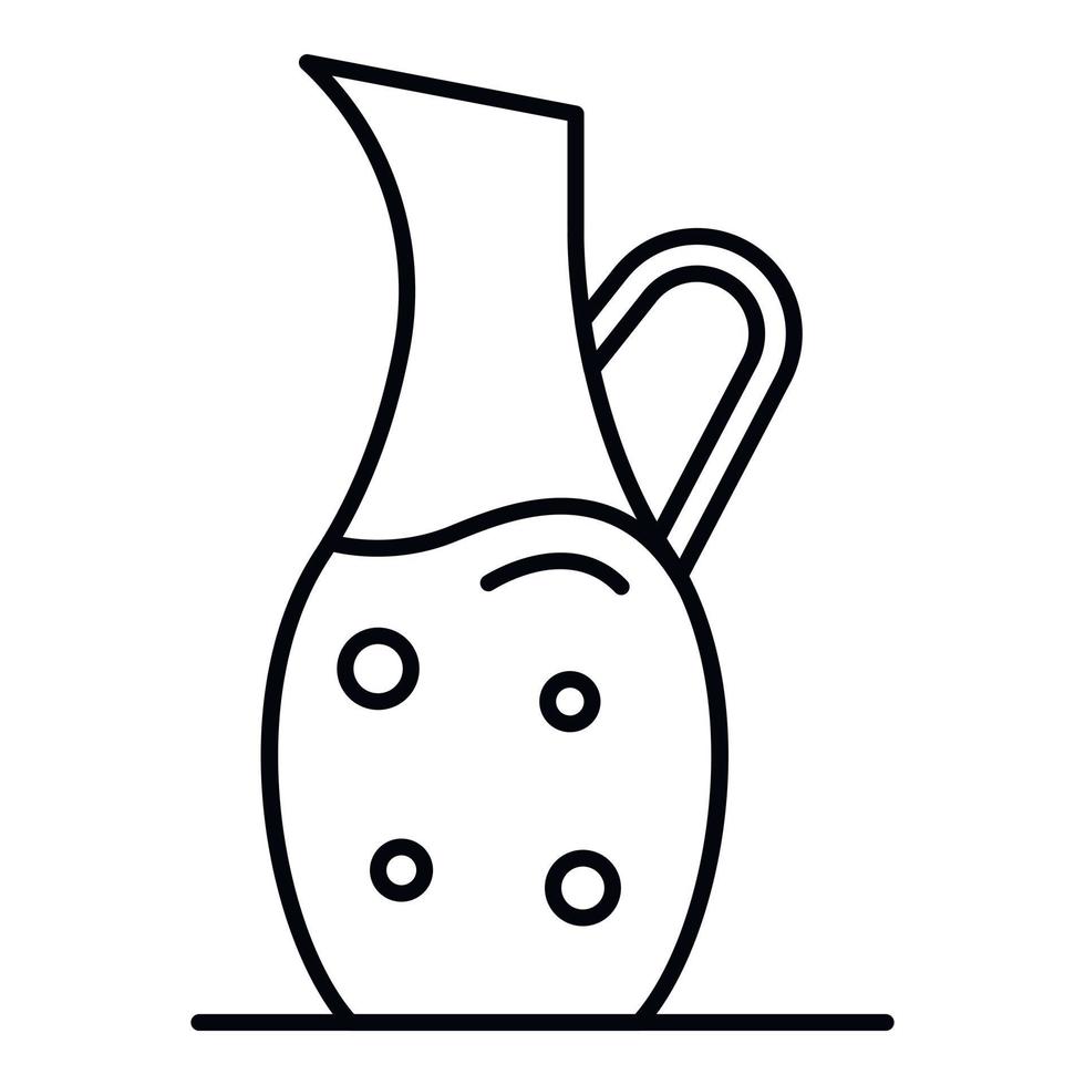 Fischöl-Krug-Symbol, Umrissstil vektor