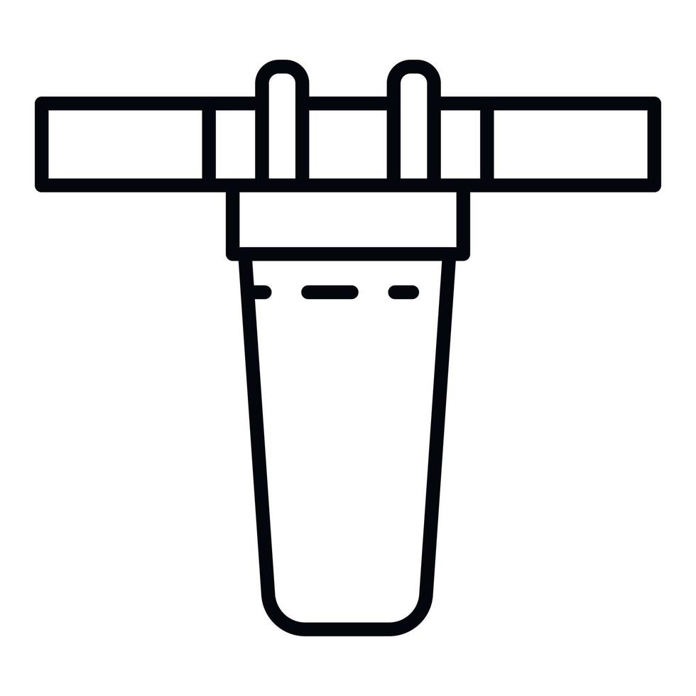 Symbol für Mineralwasserfilter, Umrissstil vektor