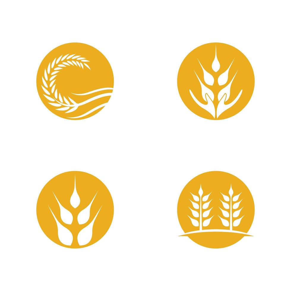 Weizen Icon Set vektor