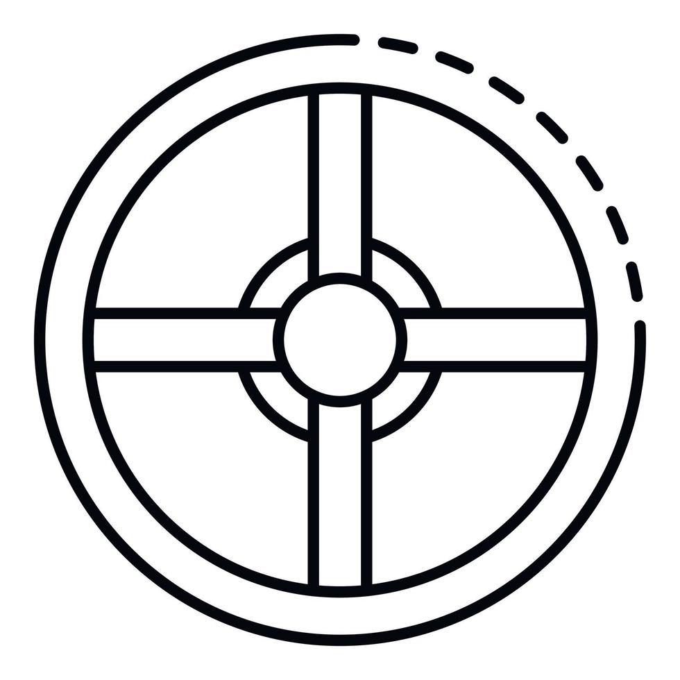 Symbol für Poolausrüstung, Umrissstil vektor