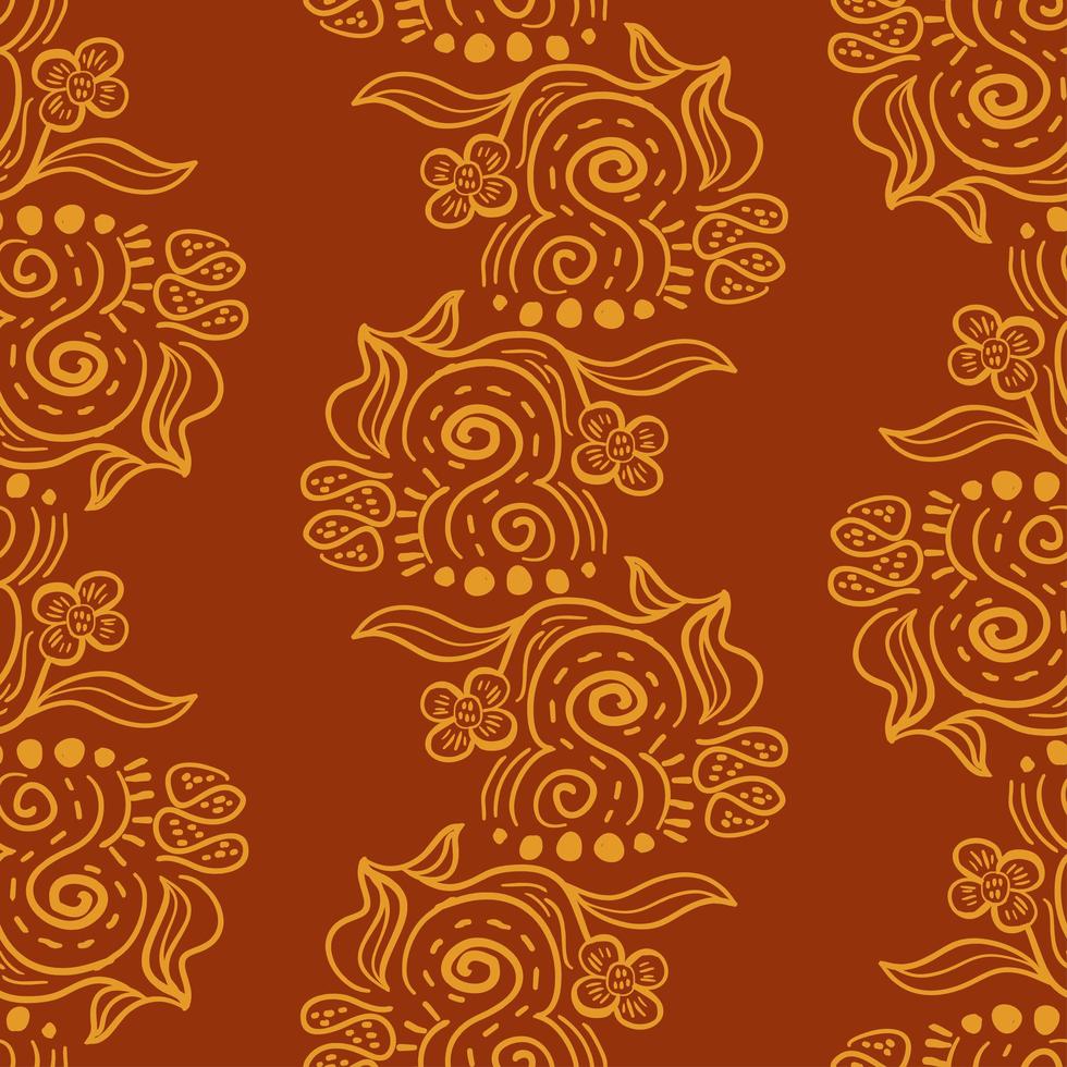 batik ornament sömlösa mönster. vektor