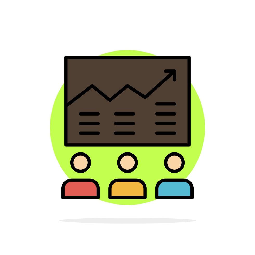 team pil företag Diagram ansträngningar Graf Framgång abstrakt cirkel bakgrund platt Färg ikon vektor