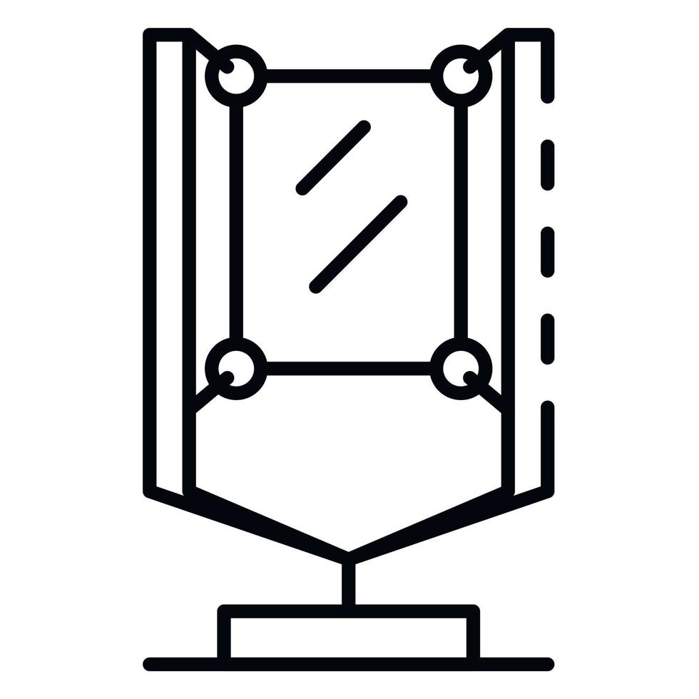 urbanes Lightbox-Symbol, Umrissstil vektor