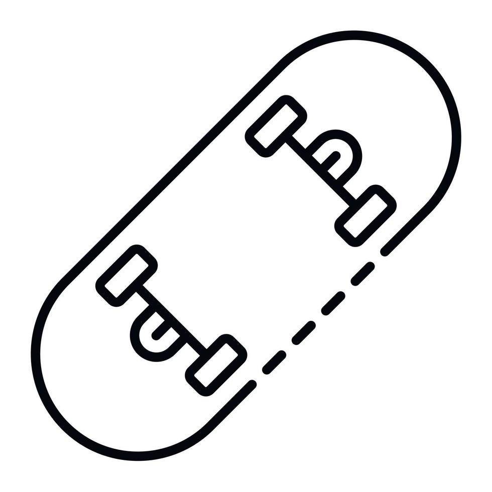 Kinder-Skateboard-Symbol, Umrissstil vektor