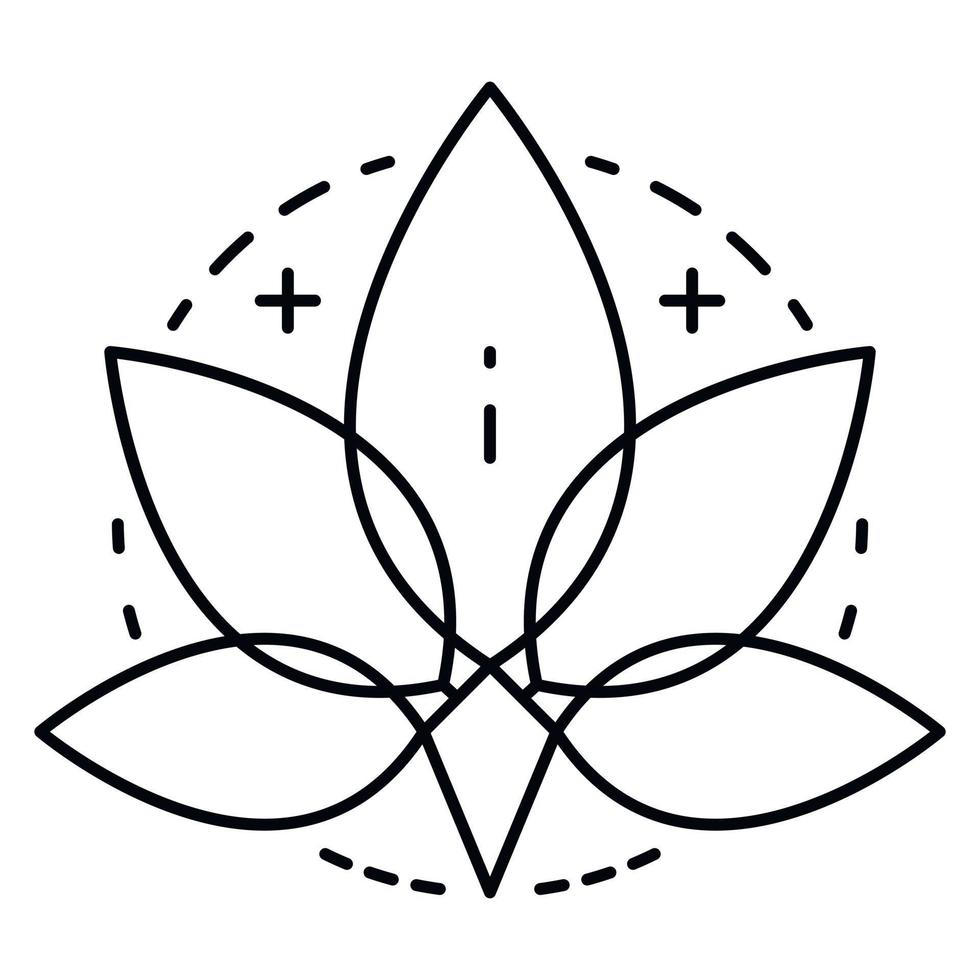 Marihuana-Blatt-Logo, Umrissstil vektor