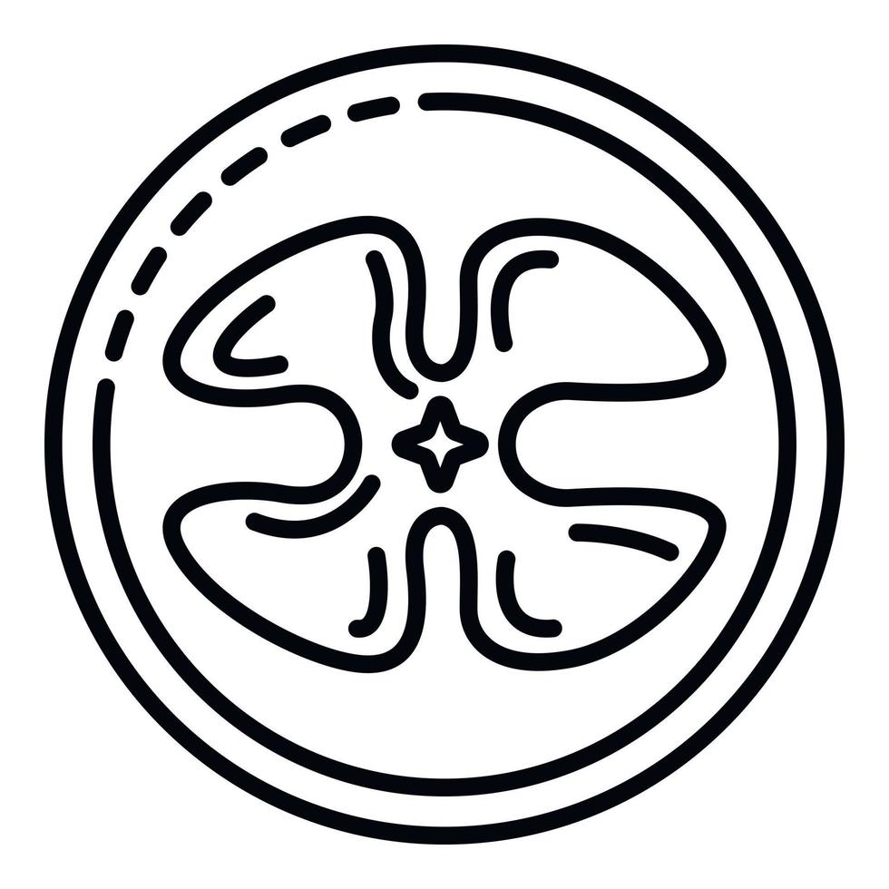 Scheibe Feijoa-Symbol, Umrissstil vektor