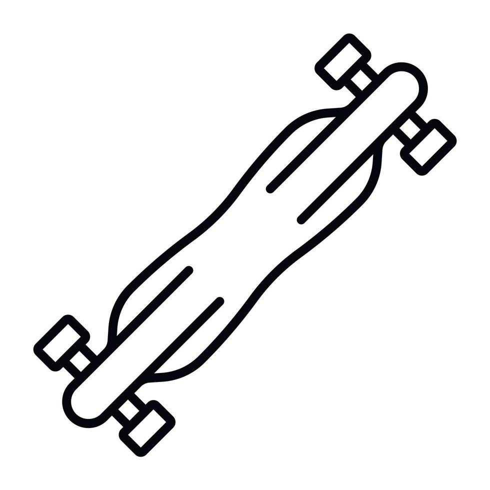 Speed-Road-Skateboard-Symbol, Outline-Stil vektor