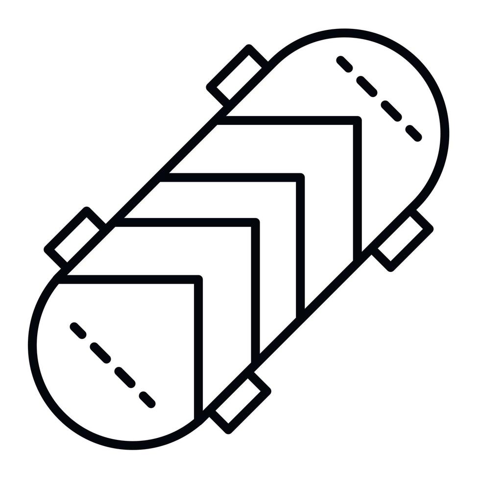 Urban Street Skateboard-Symbol, Umrissstil vektor