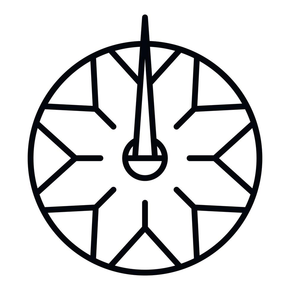 Sonnenuhr-Symbol, Umrissstil vektor