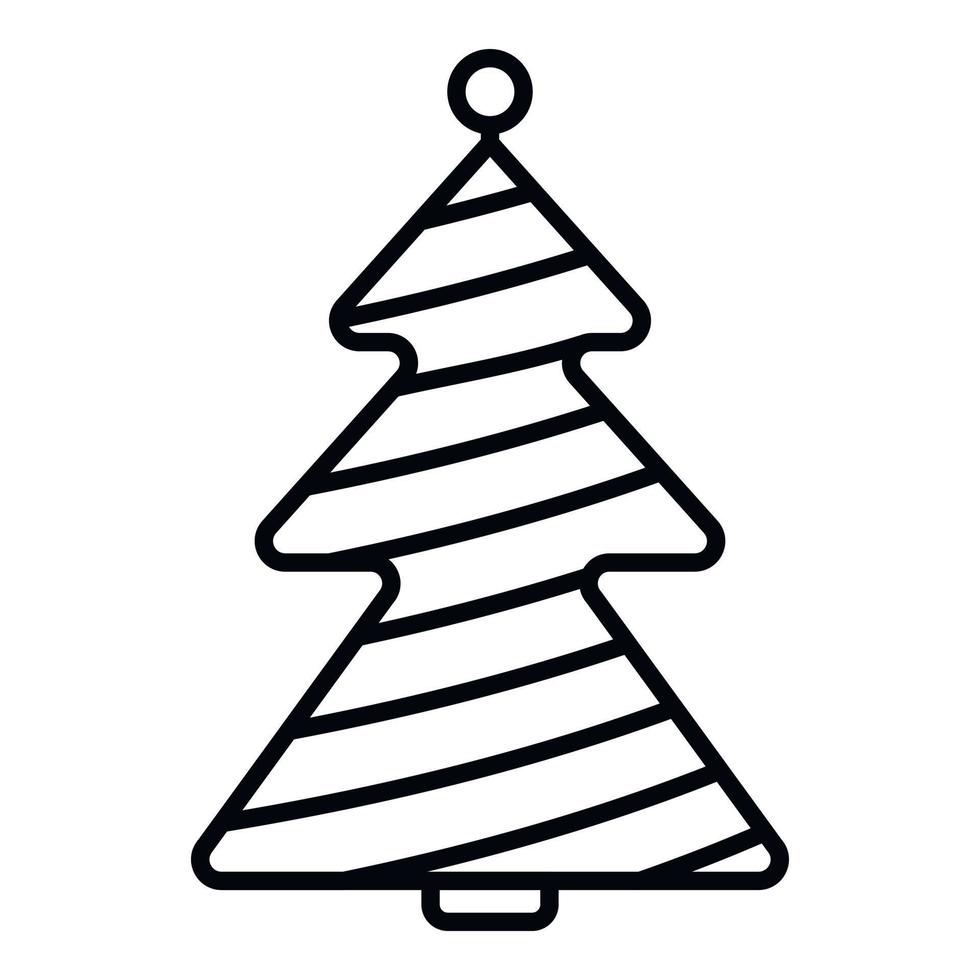 Weihnachtstannenbaum-Symbol, Umrissstil vektor