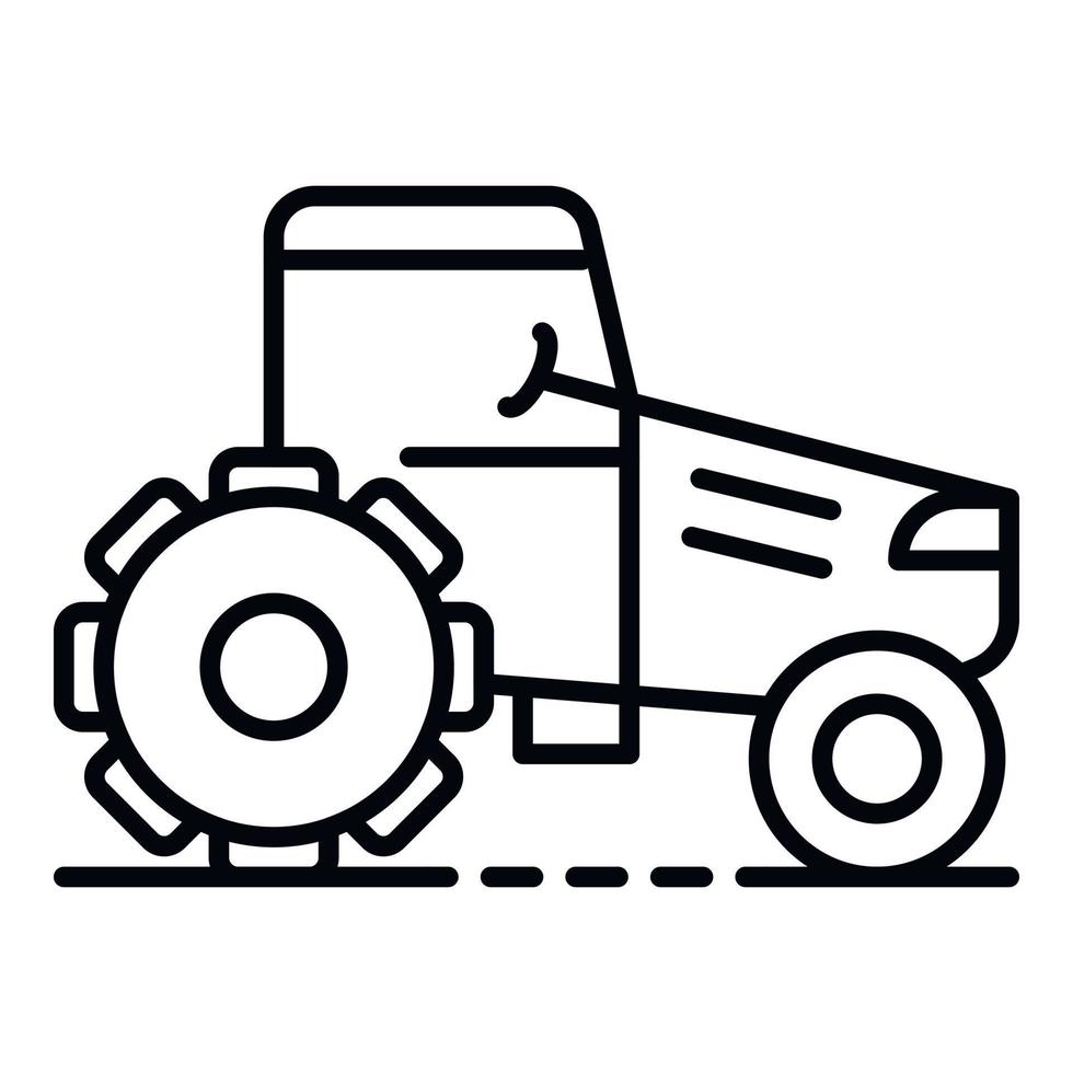 Bodentraktor-Symbol, Umrissstil vektor