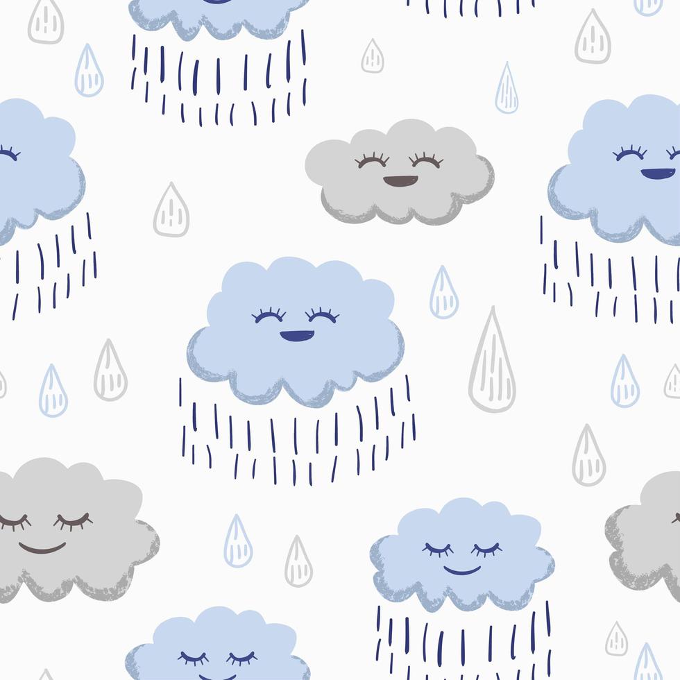 regn sömlösa mönster. vektor
