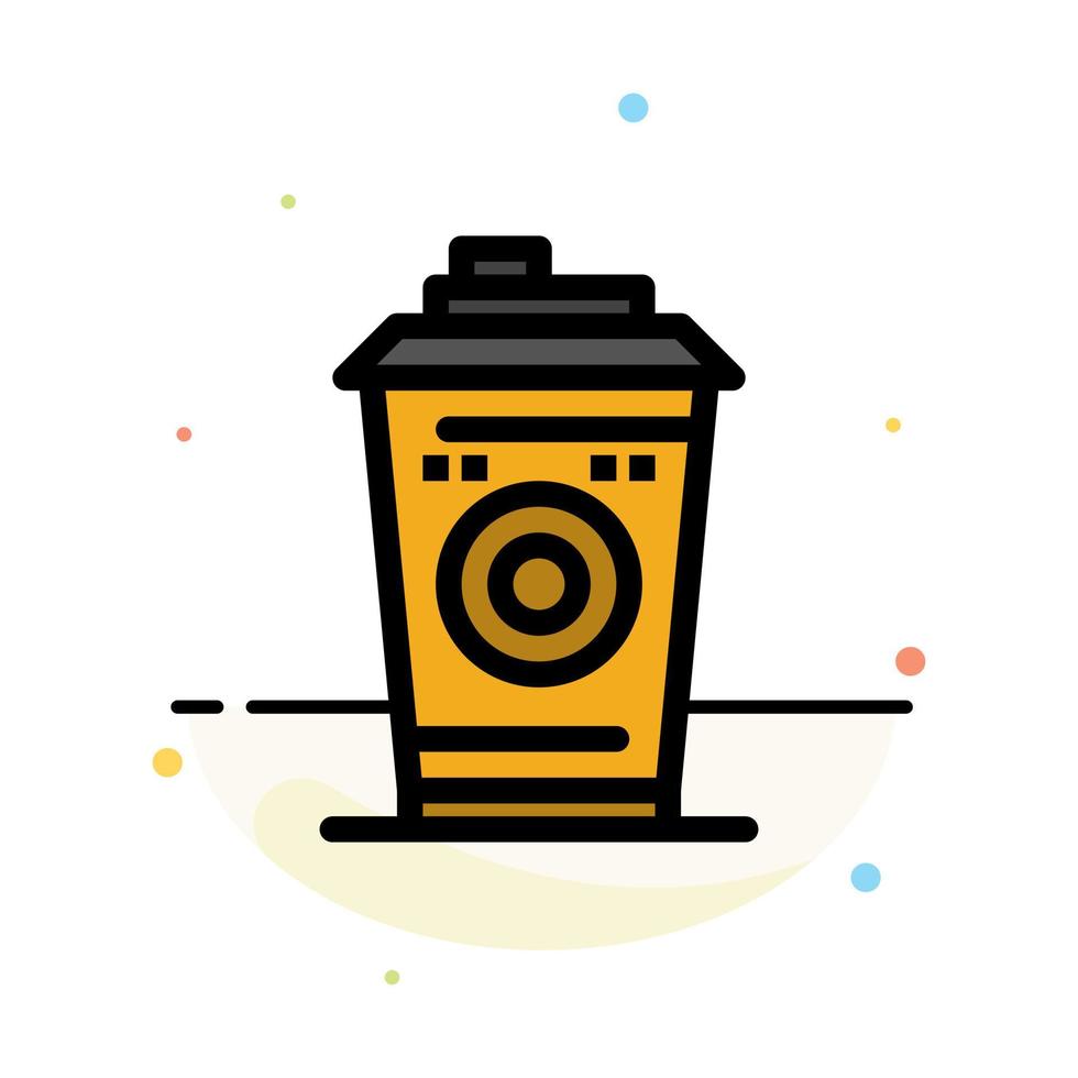 kaffe råna starbucks svart kaffe abstrakt platt Färg ikon mall vektor