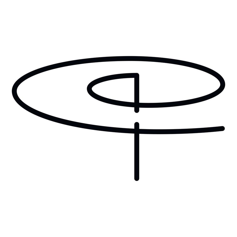 Spiralsymbol, Umrissstil vektor