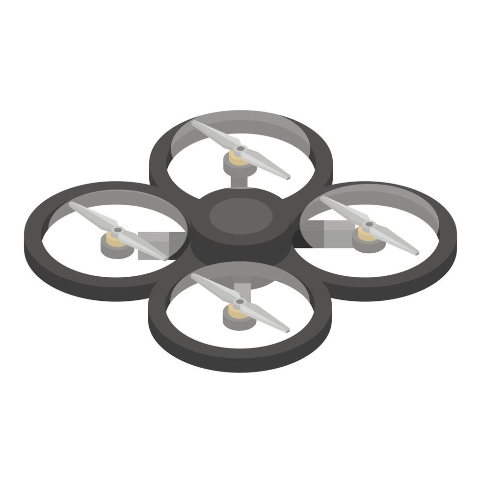 geschütztes Drohnensymbol, isometrischer Stil vektor