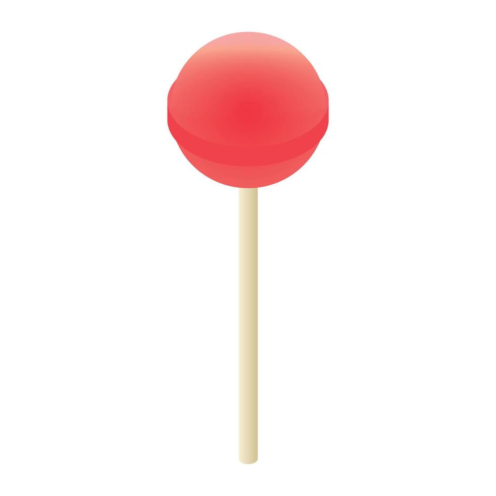 rotes Lollipop-Symbol, isometrischer Stil vektor