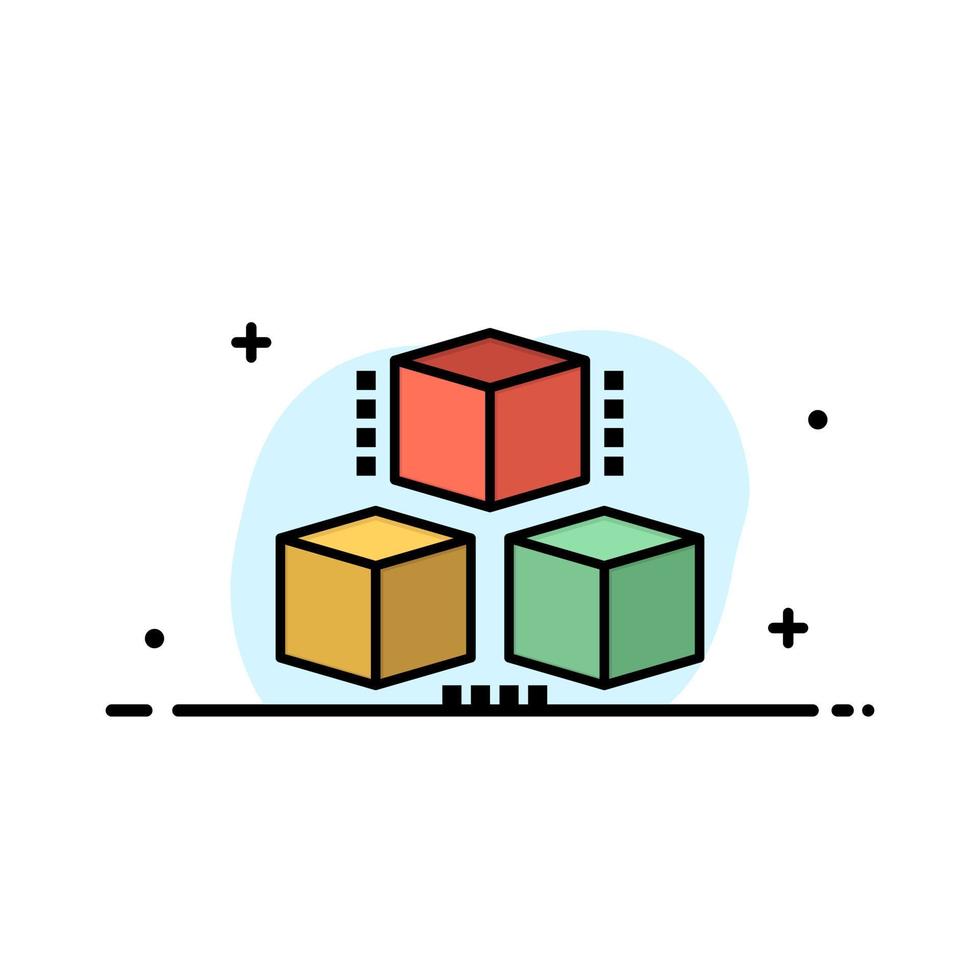 flache farbe der box lieferung computerversand business logo vorlage vektor