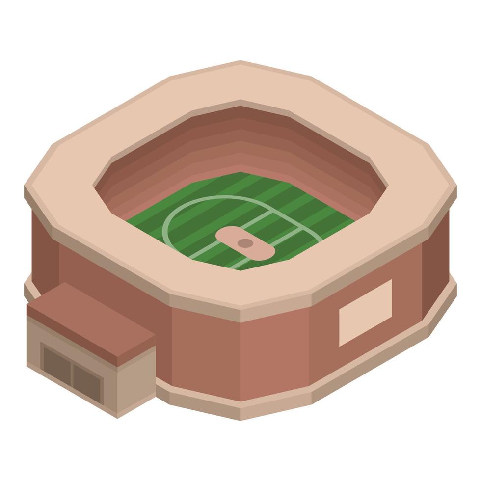 sport stadion ikon, isometrisk stil vektor