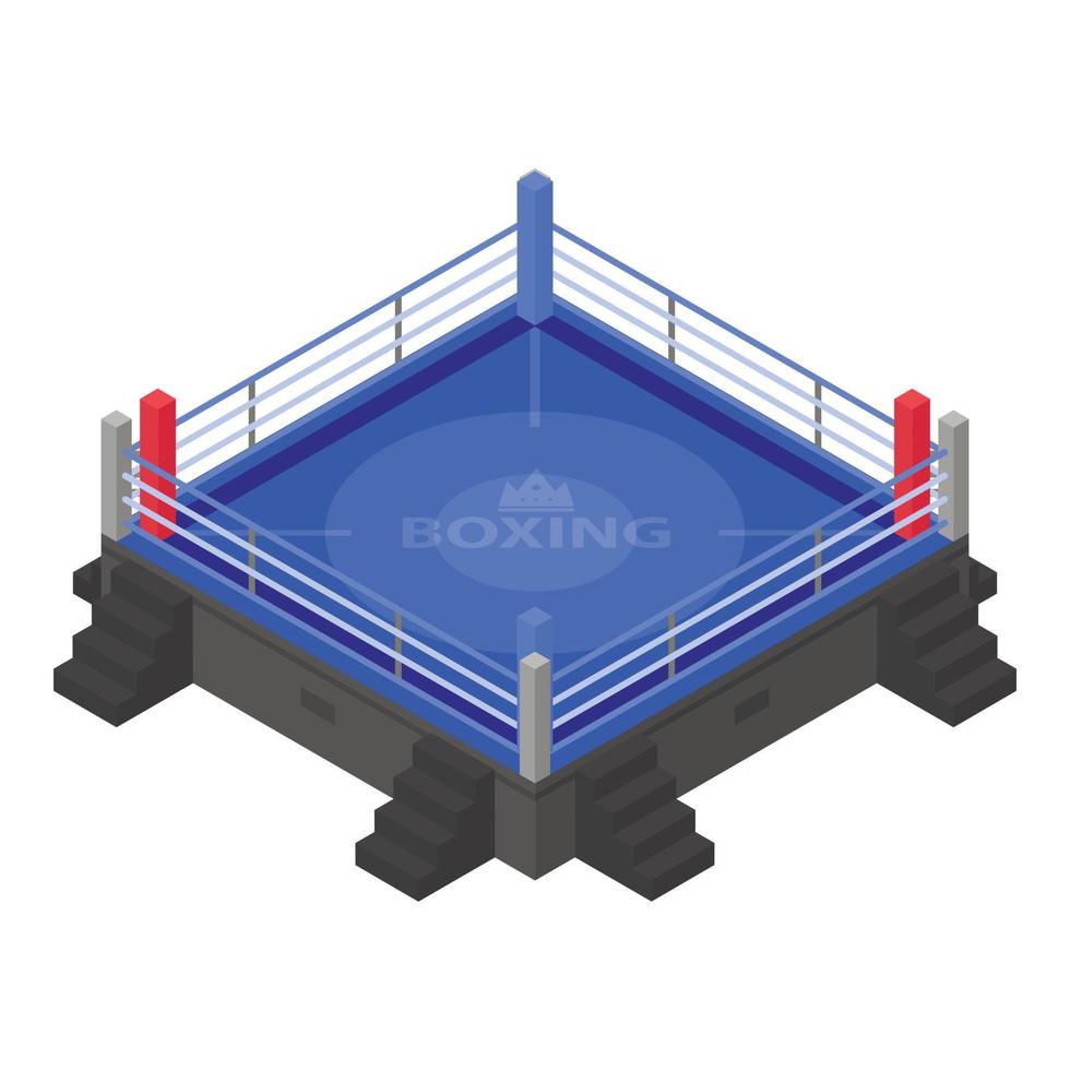 moderne Boxring-Ikone, isometrischer Stil vektor