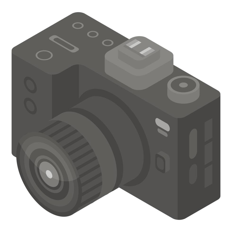 professionell kamera ikon, isometrisk stil vektor
