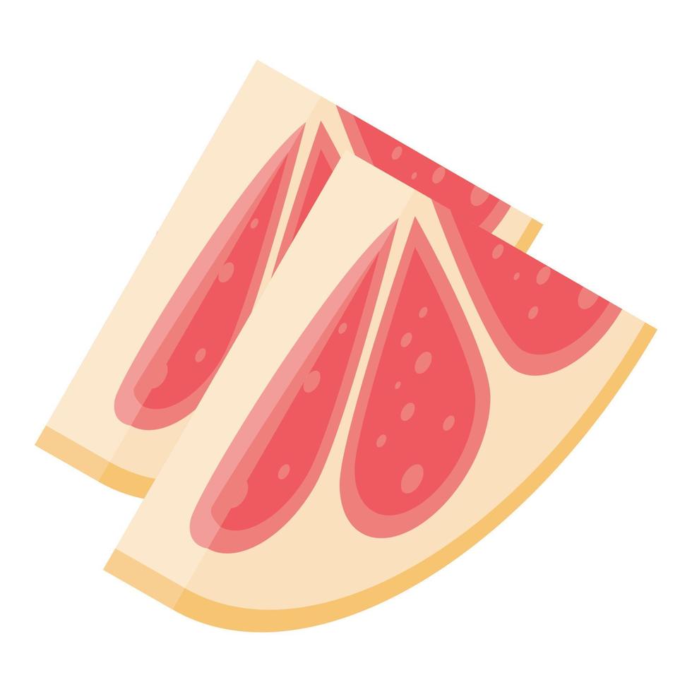 skiva av grapefrukt ikon, isometrisk stil vektor
