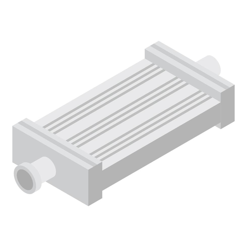 Auto-Metallkühler-Symbol, isometrischer Stil vektor