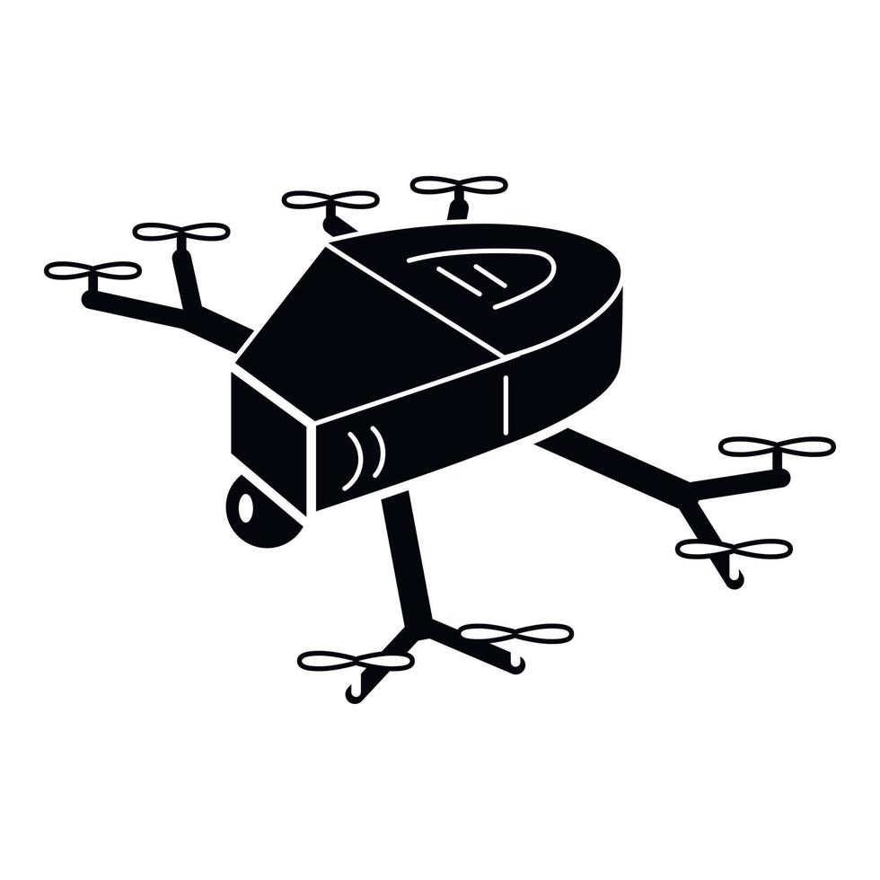 kleine Copter-Drohne-Ikone, einfacher Stil vektor