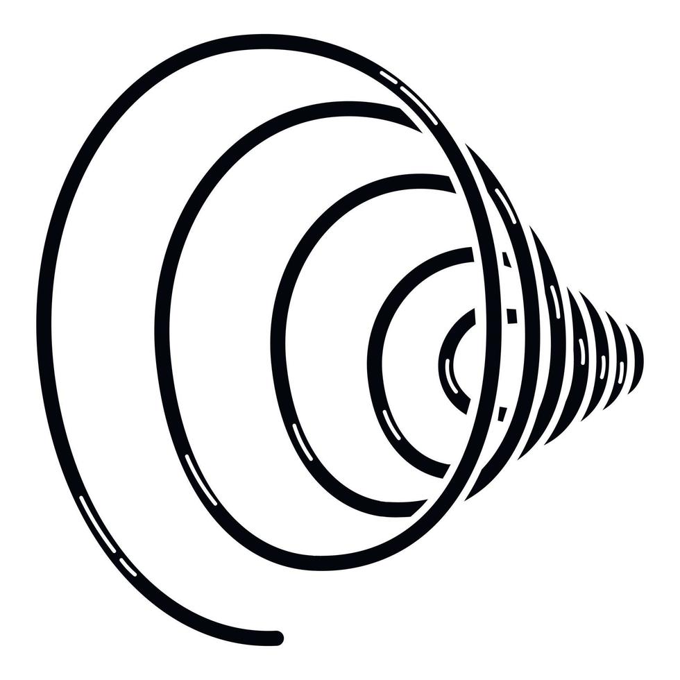 Spiralspulensymbol, einfacher Stil vektor