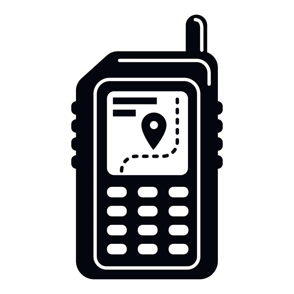 Wander-GPS-Gerätesymbol, einfacher Stil vektor