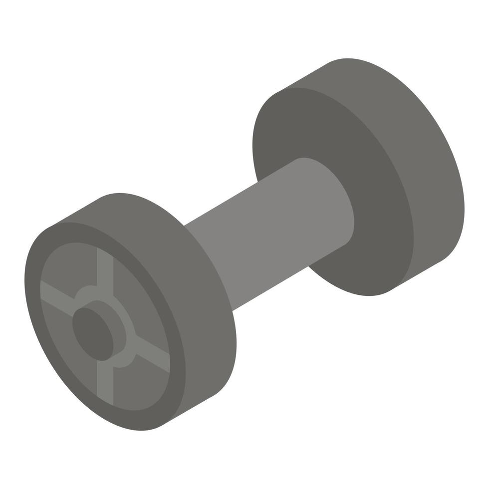 Fitness-Hantel-Symbol, isometrischer Stil vektor