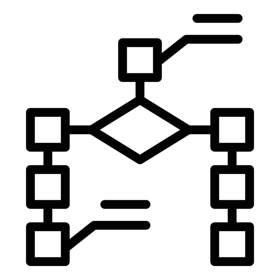 pragrammering schema ikon översikt vektor. cms utveckling vektor