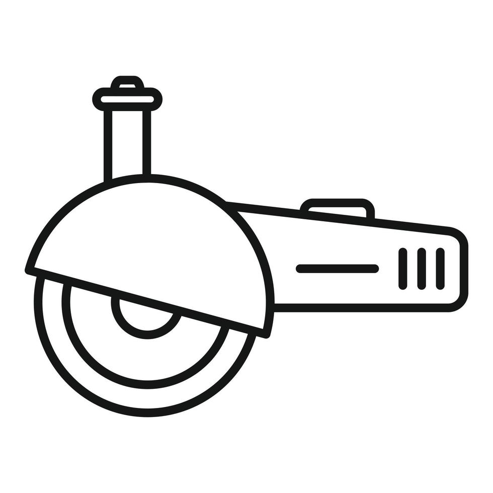 Schleifwerkzeug-Symbol Umrissvektor. Winkelschneider vektor