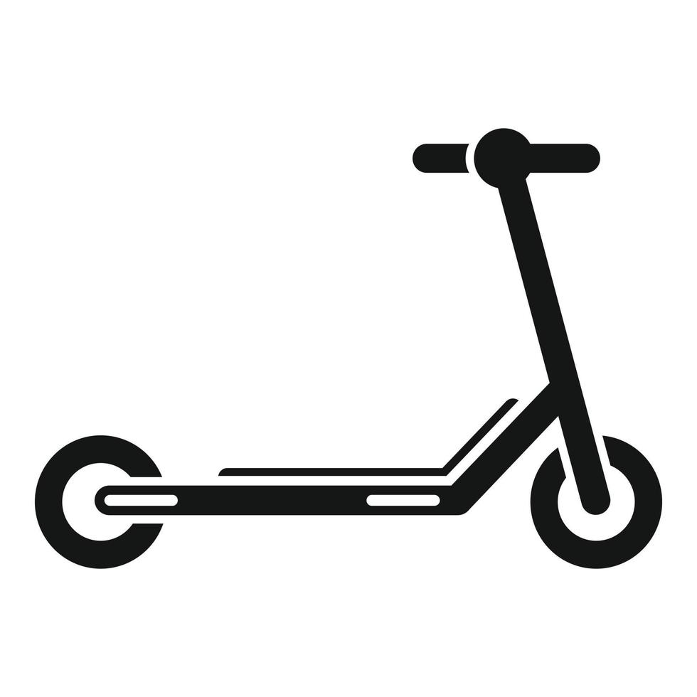 Kinder Elektroroller Symbol einfacher Vektor. Fahrradtransport vektor