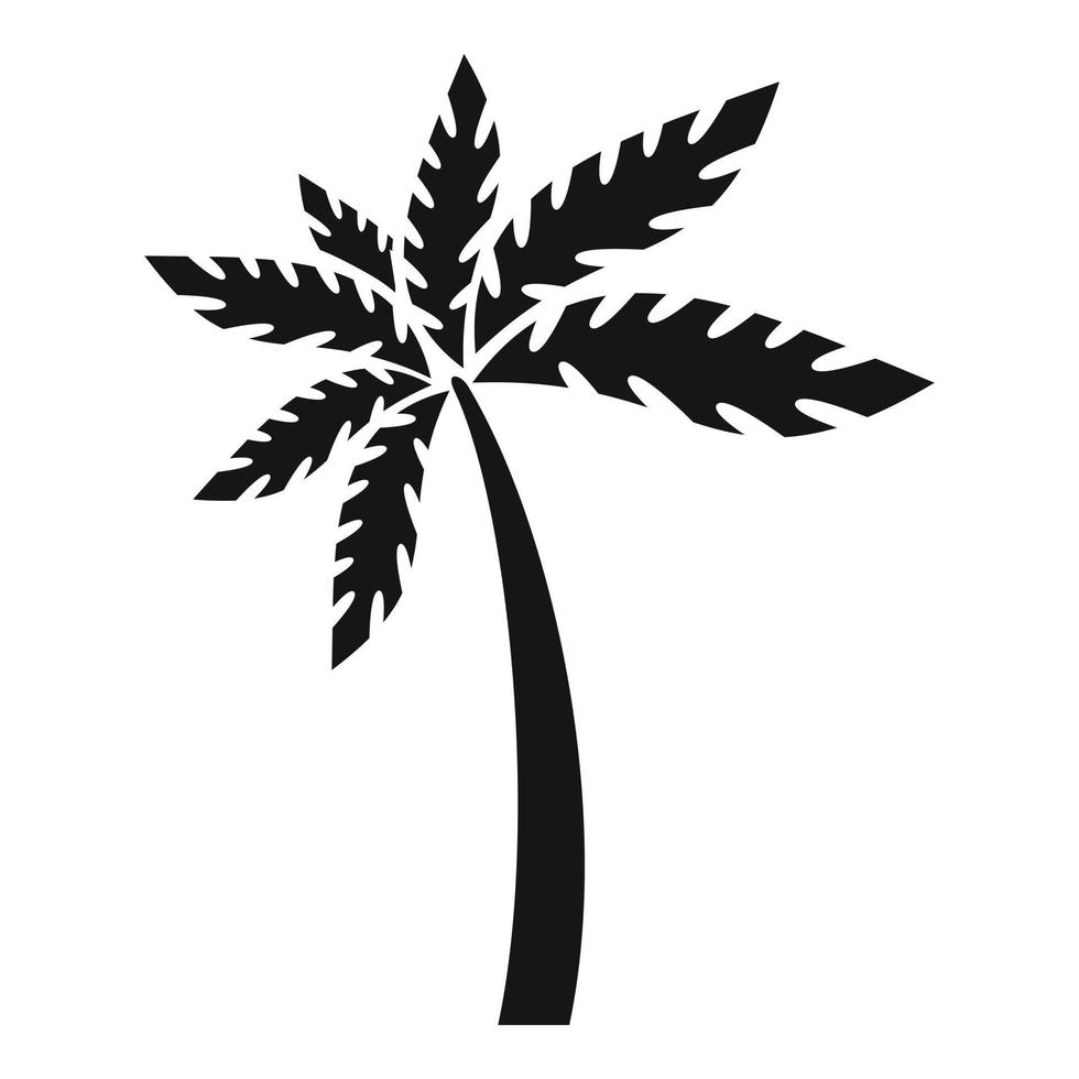 Palm Kokos Symbol einfacher Vektor. Strandbaum vektor