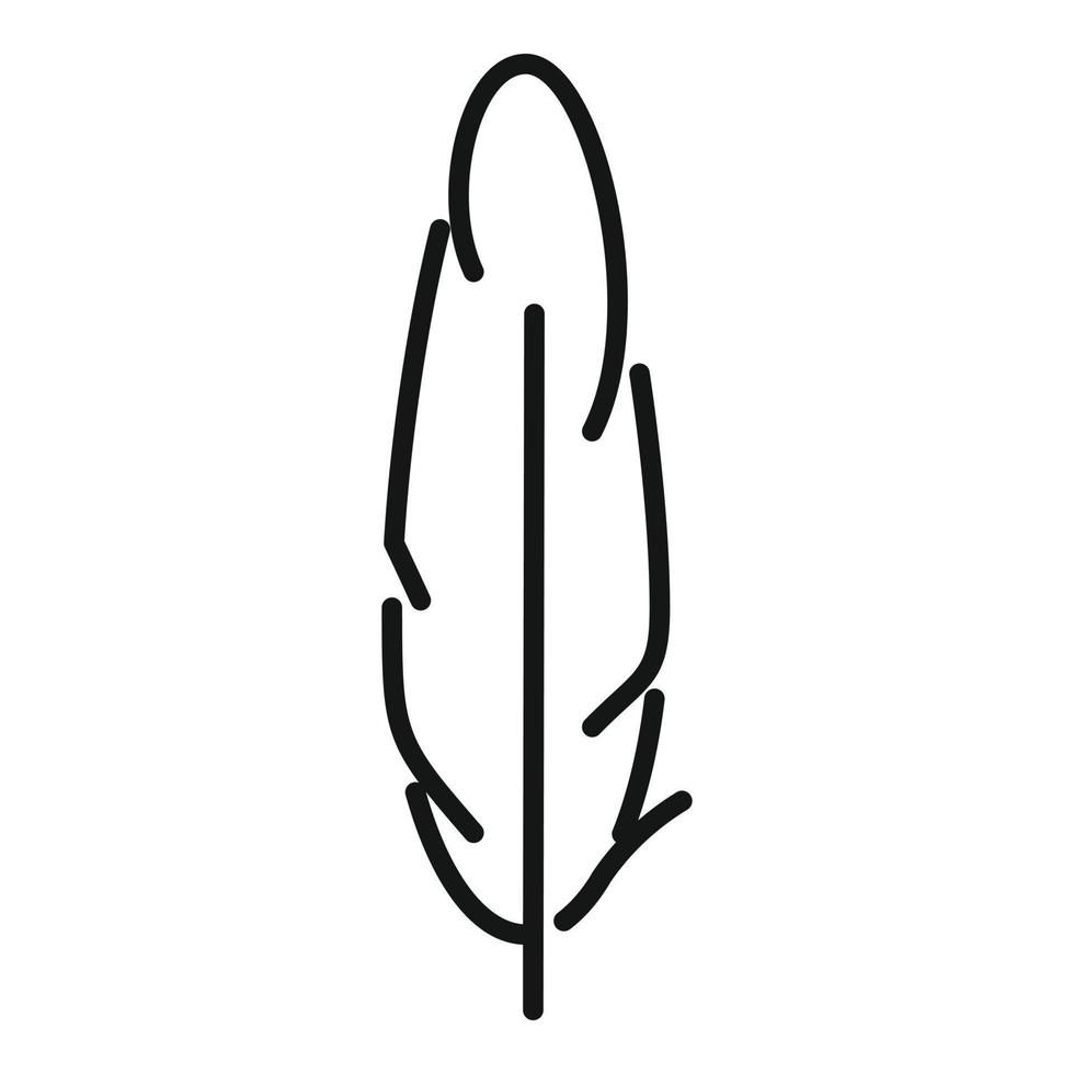 Tattoo-Feder-Symbol-Umrissvektor. Stift Tinte vektor