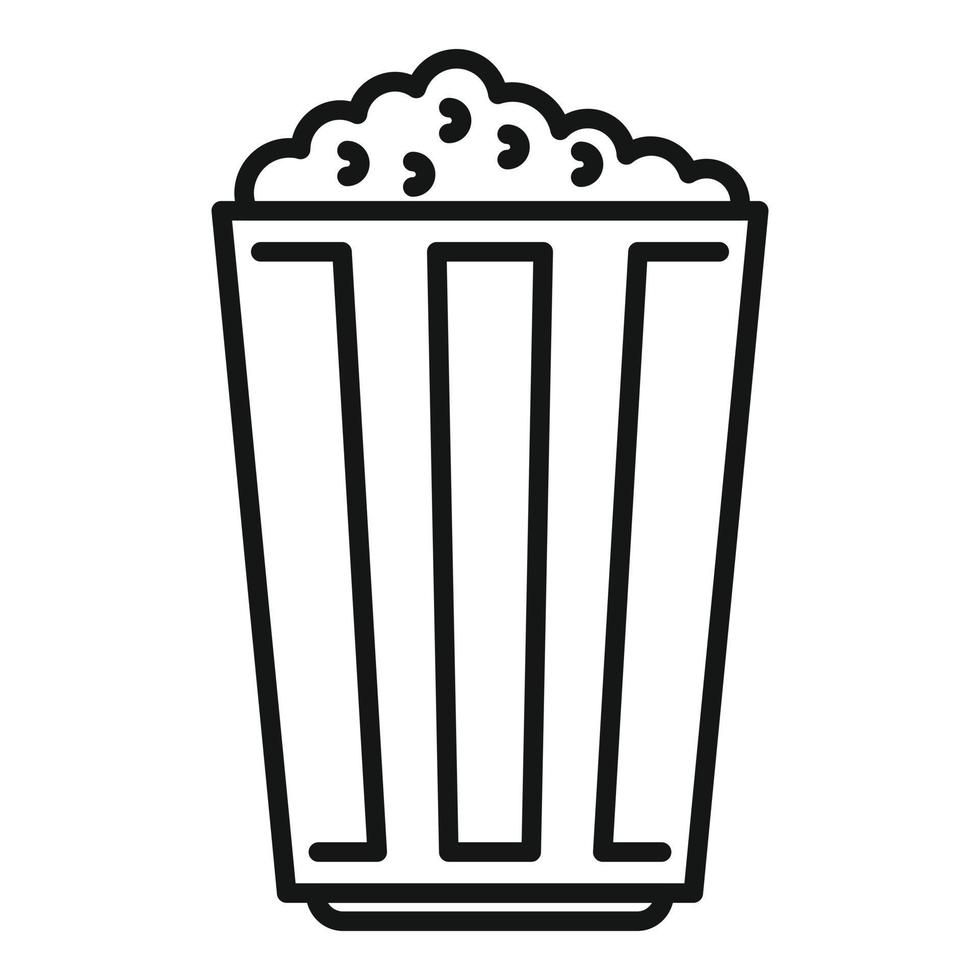Kino-Popcorn-Symbol Umrissvektor. Filmfestival vektor